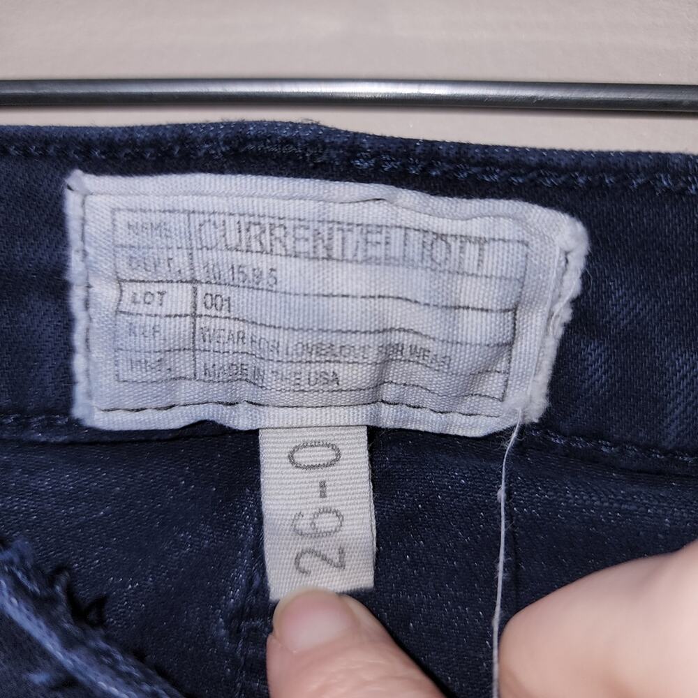 Current/Elliot The Ankle Skinny Jeans Size 26 Low Rise Dark Rise - Picture 3 of 6